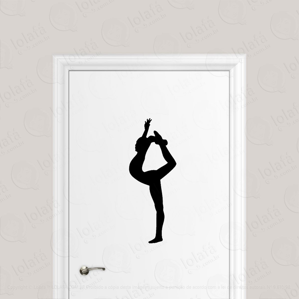 Adesivo Para Porta Bailarina Alongando Mod:6594