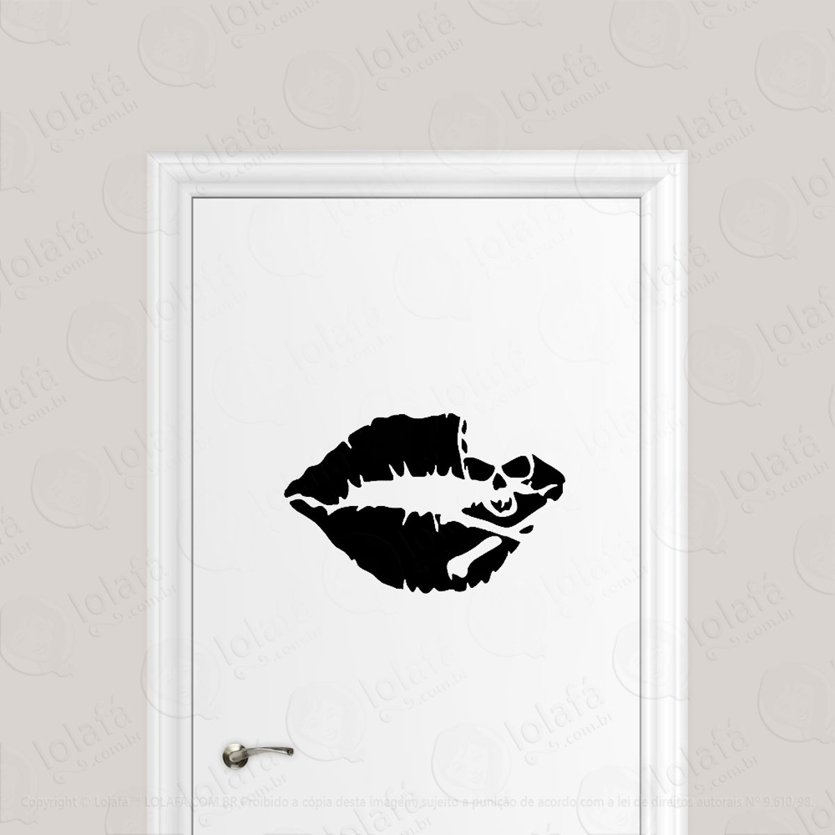 Adesivo Para Porta Beijo Mulher Fatal E Mortal Mod:6596