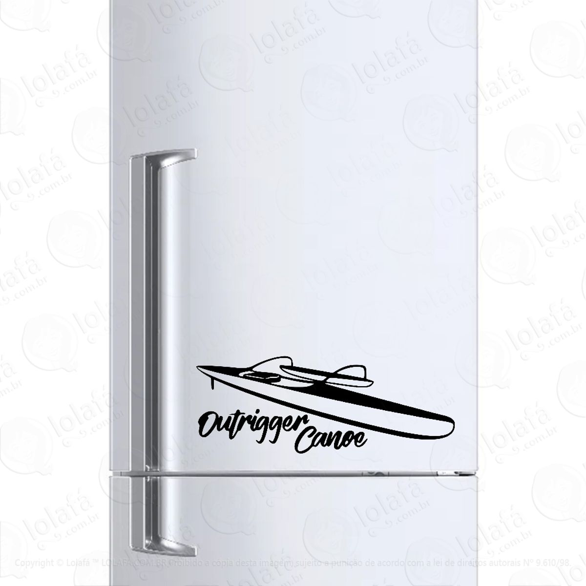 Adesivo Para Geladeira Canoa Oc1 Outrigger Mod:6601