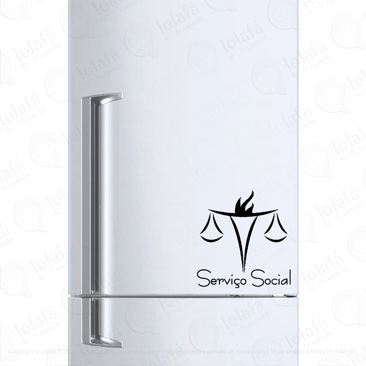 Adesivo Para Geladeira Serviço Social Mod:6602