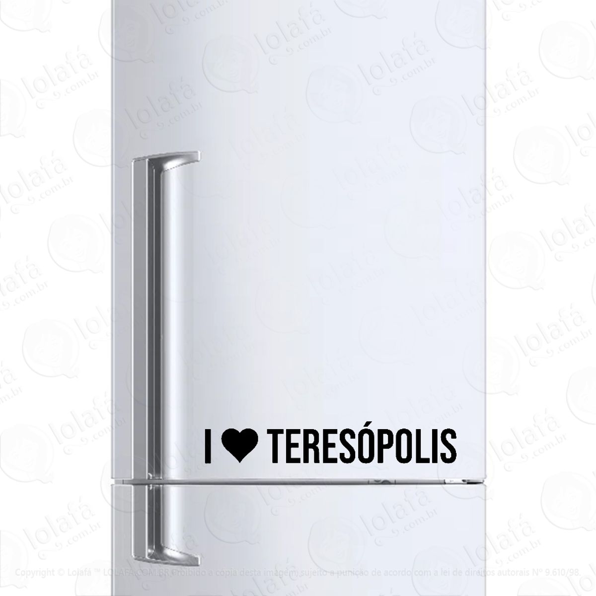 Adesivo Para Geladeira Eu Amo Teresópolis - I Love Mod:6604