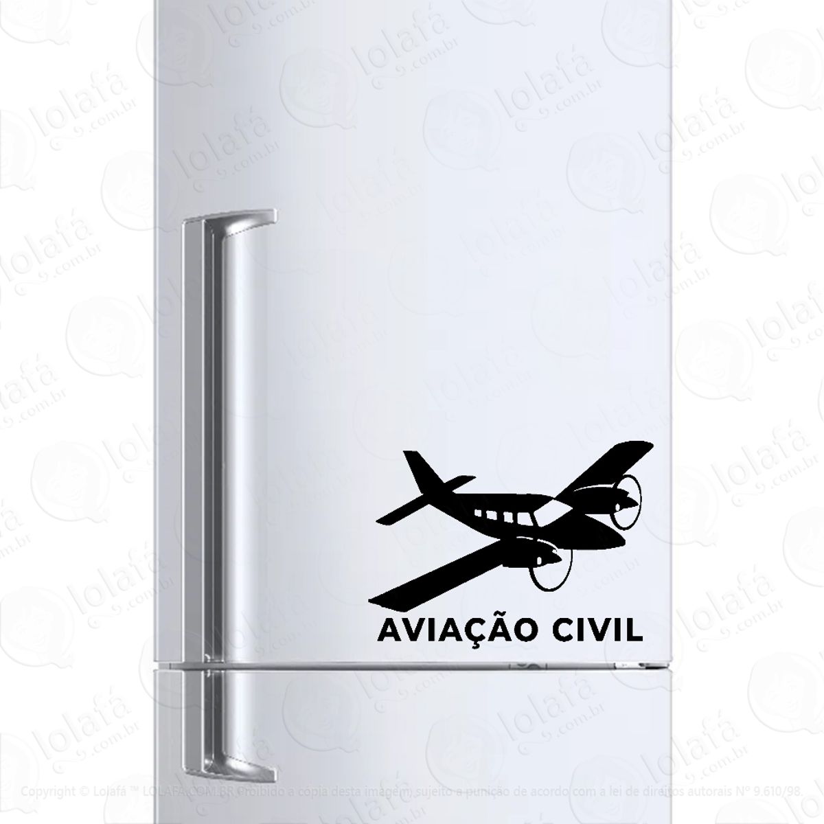 Adesivo Para Geladeira Seneca Piloto Aviação Civil Mod:6638