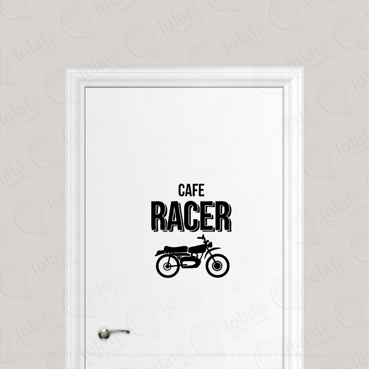Adesivo Para Porta Café Racer Motocicleta Mod:6672