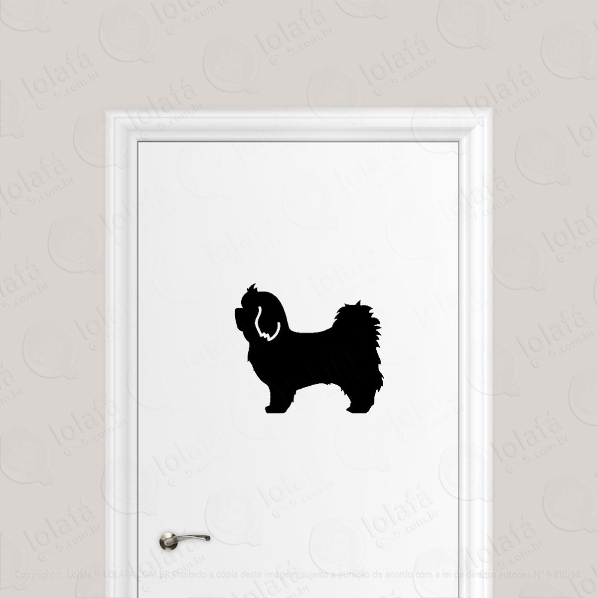 Adesivo Para Porta Cachorro Maltês Mod:6677
