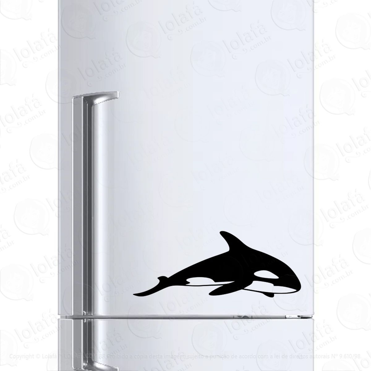 Adesivo De Geladeira Baleia Orca Mod:6683