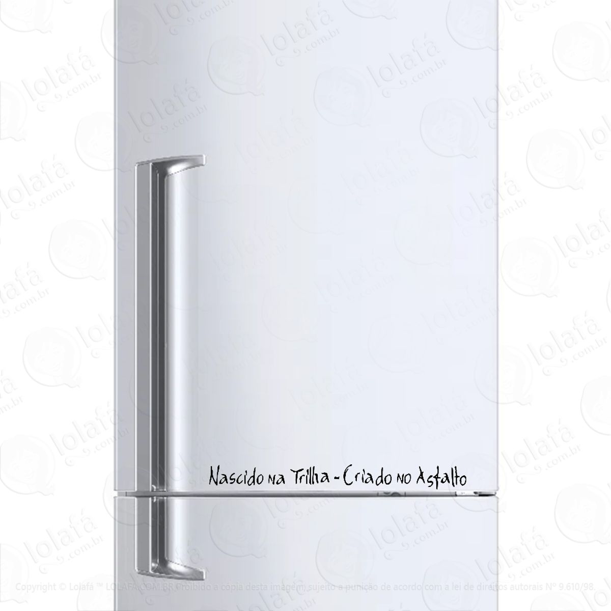 Adesivo Para Geladeira Nascido Na Trilha Criado... Mod:6685