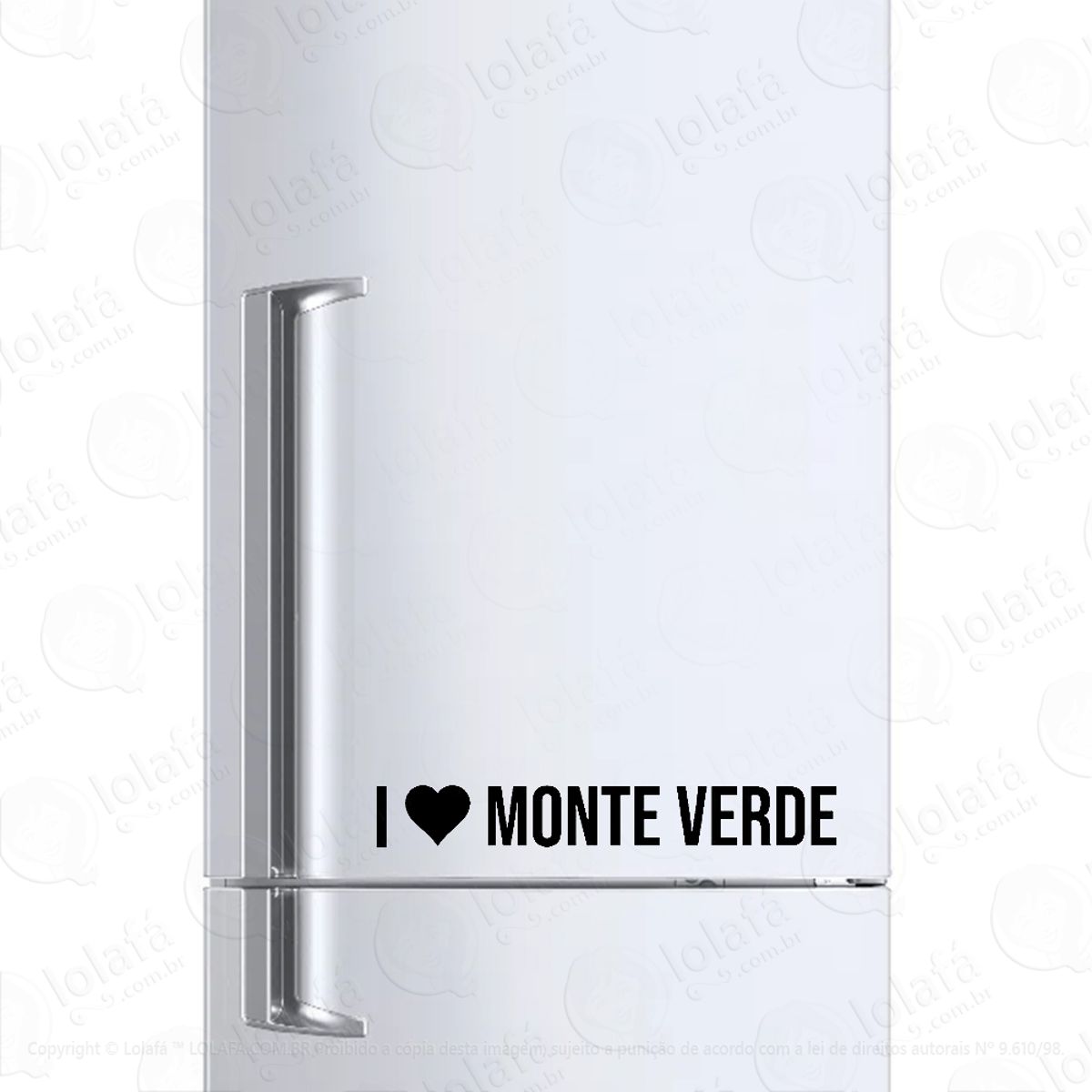 Adesivo Para Geladeira Eu Amo Monte Verde - I Love Mod:6689