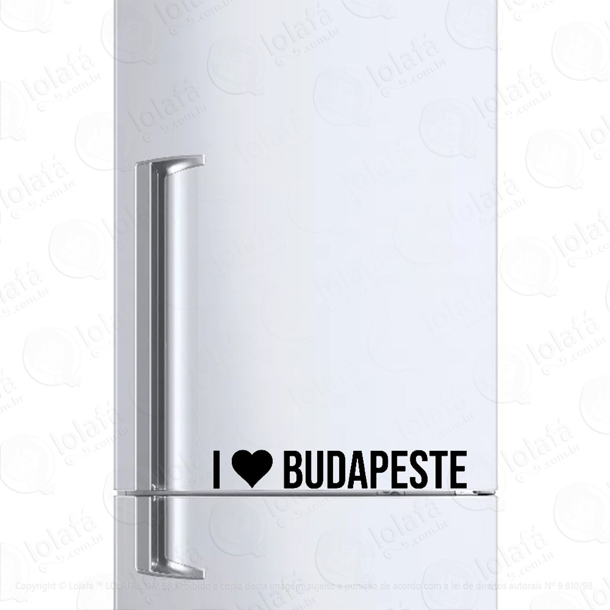 Adesivo Para Geladeira Eu Amo Budapeste Love Budapeste Mod:6692
