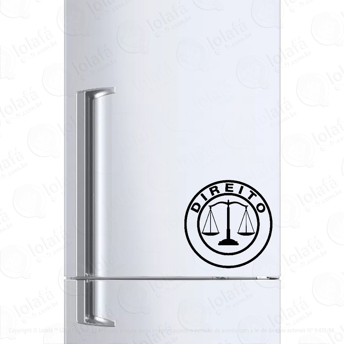 Adesivo Para Geladeira Curso Direito Mod:6703