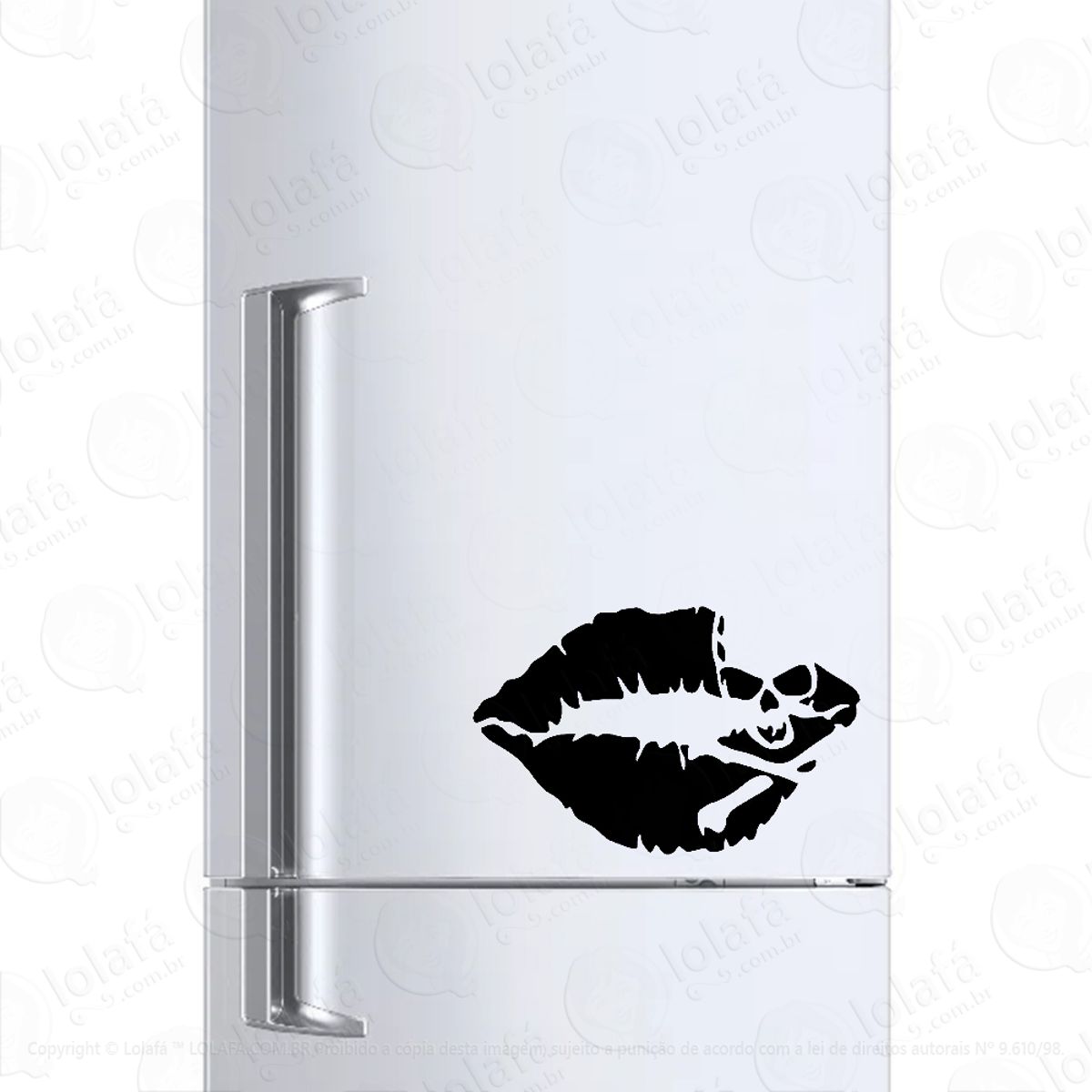Adesivo Para Geladeira Beijo Mulher Fatal E Mortal Mod:6715