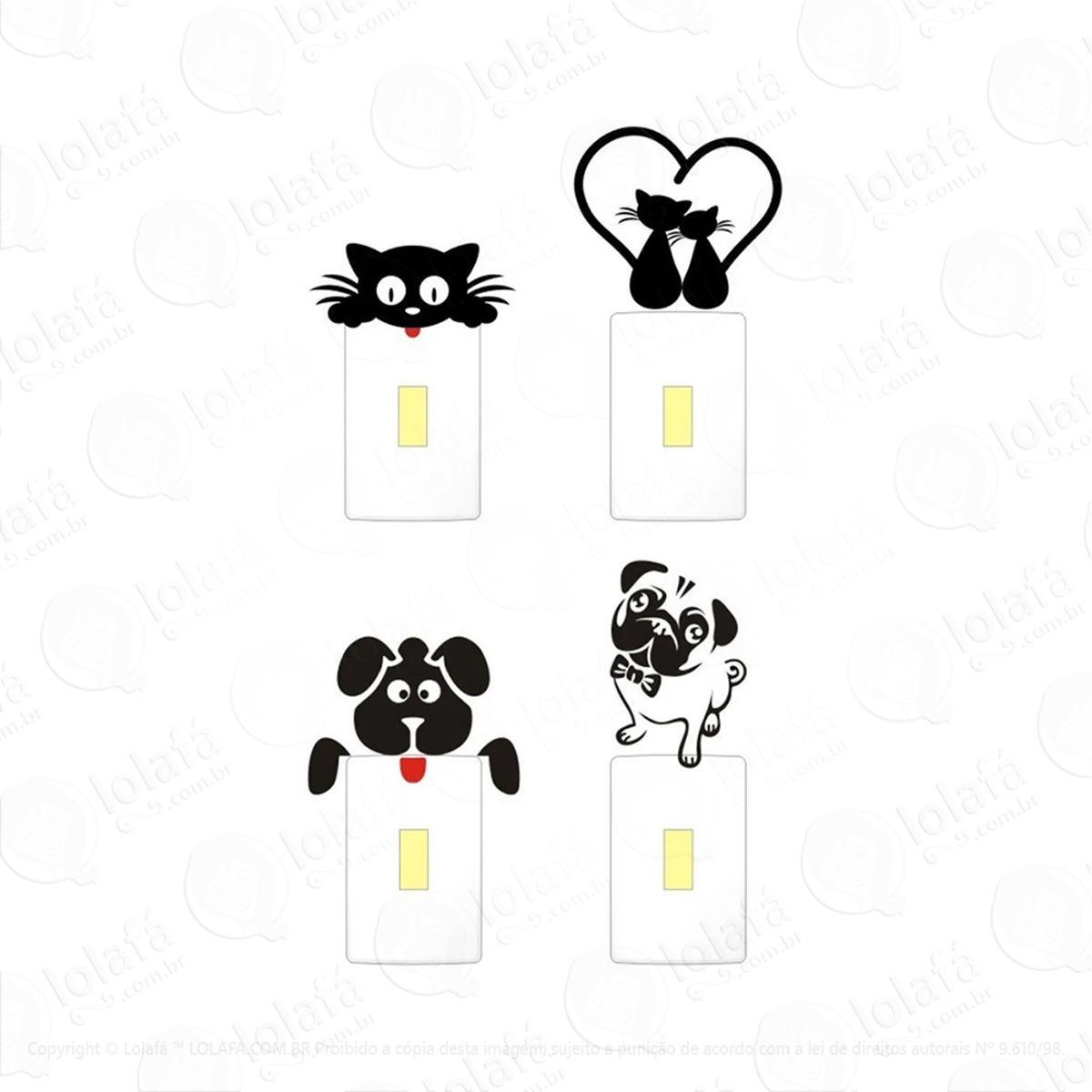 Adesivo Decorativo Parede Interruptor Tomada 4 Unidades Mod:16