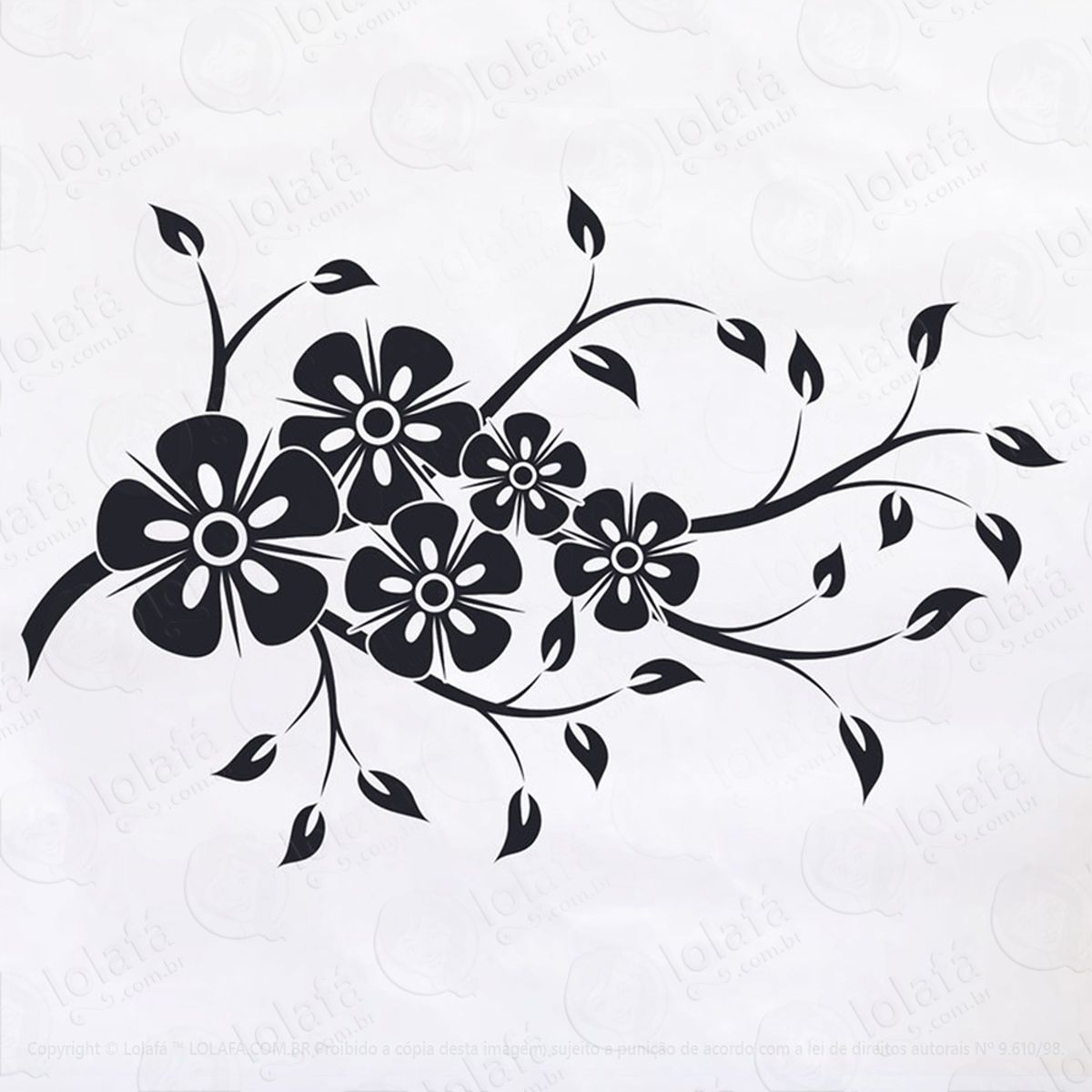 Adesivo Floral Flores abstratas Mod:19