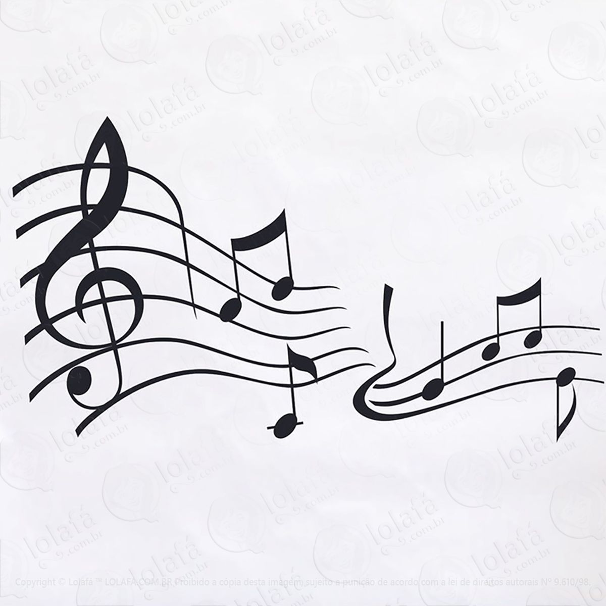 Adesivo Notas Musicais Mod:39