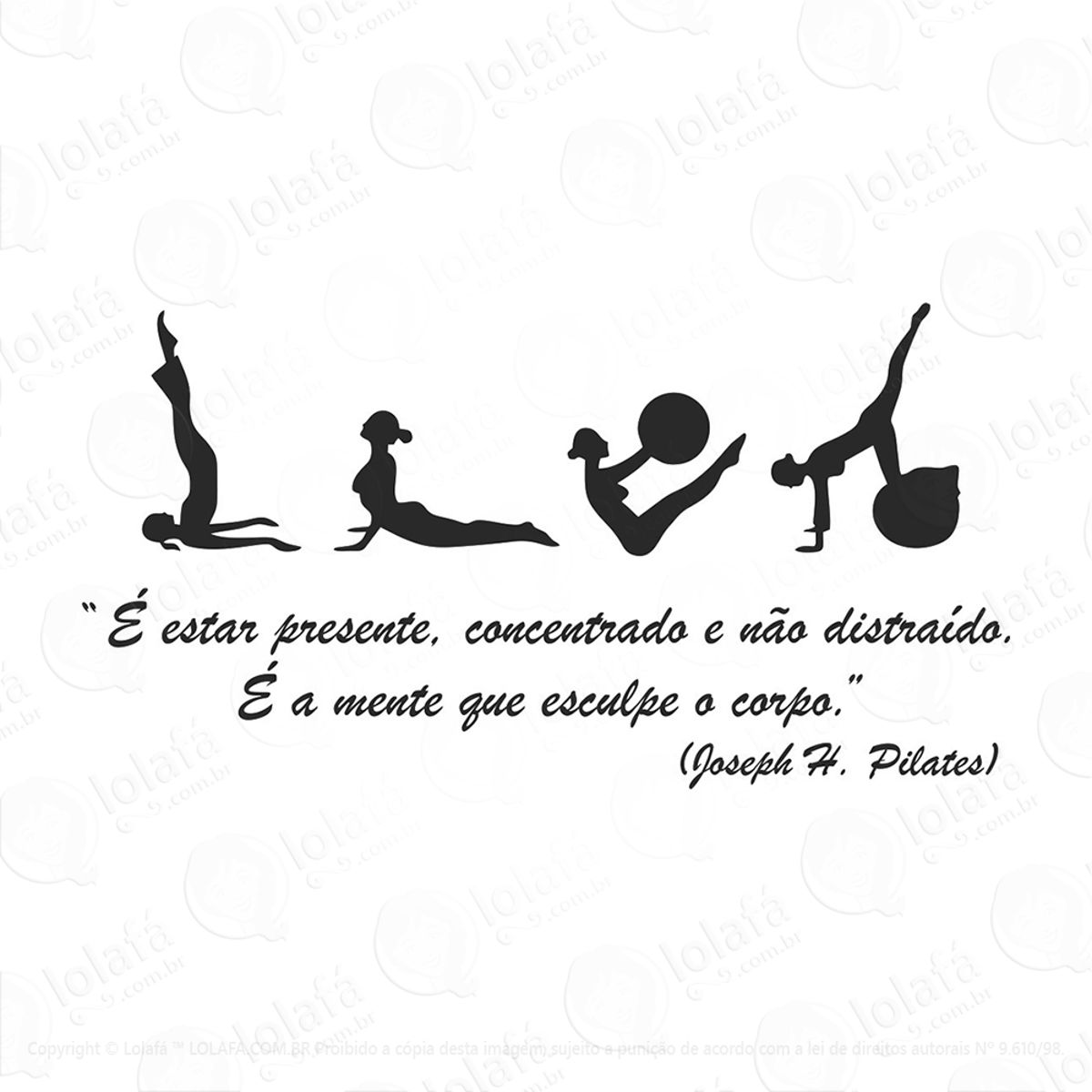 Adesivo Pilates Frases Mod:47