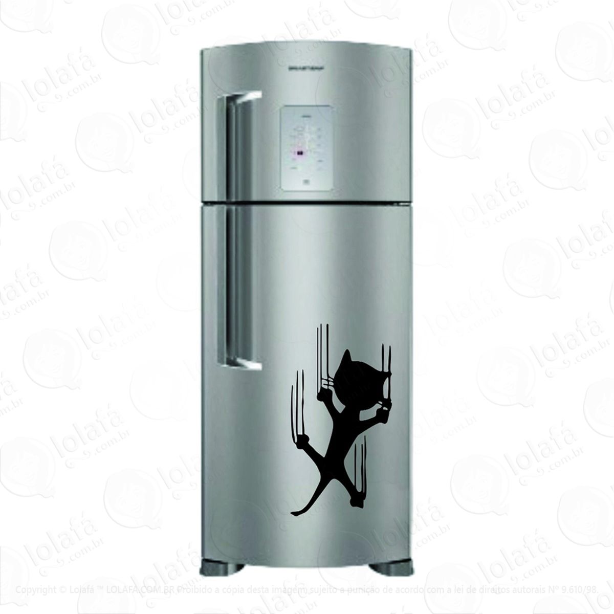 Adesivo Decorativo Para Parede - Geladeira Cozinha Gato Mod:52