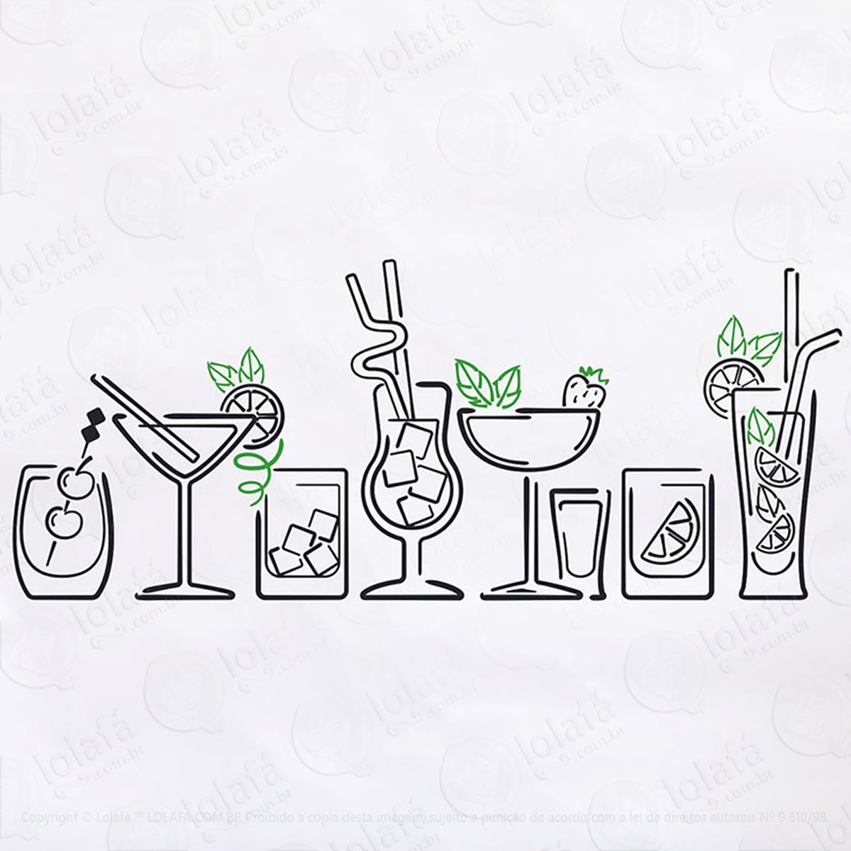 Adesivo Drinks Bebidas Bar Mod:53