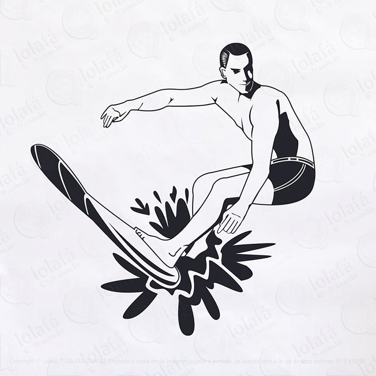 Adesivo Surfista Esporte Surf Mod:64