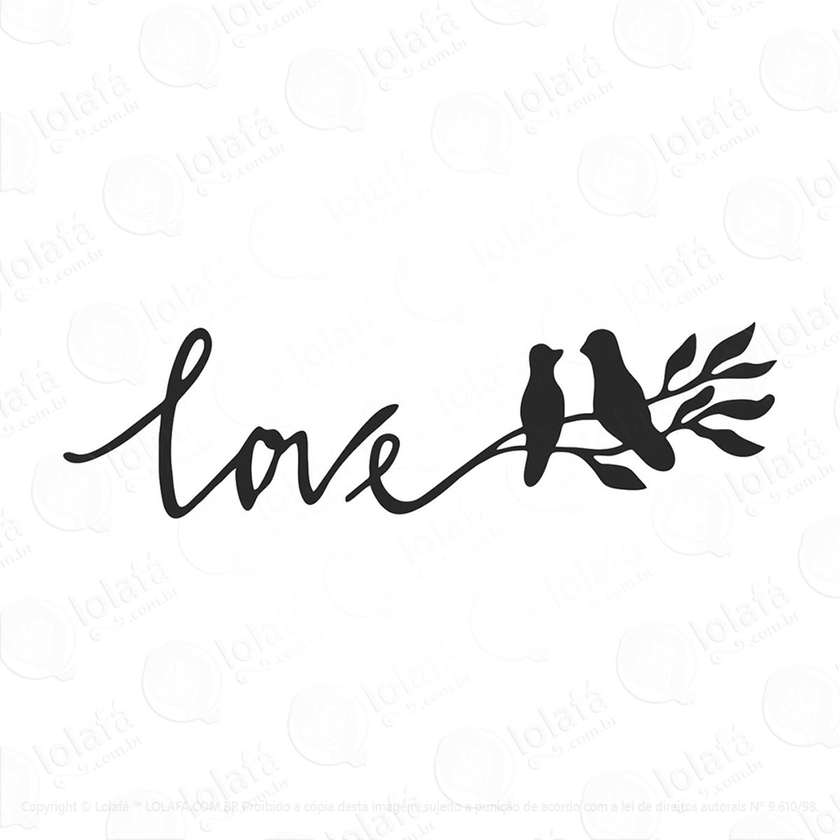 Adesivo Galho Passaro Love Mod:84