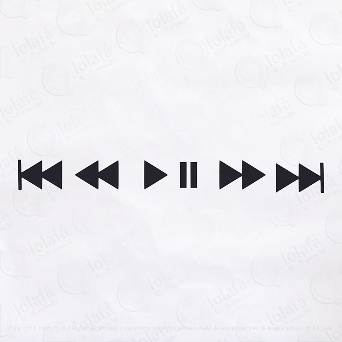 Adesivo Play Pause Music Mod:91