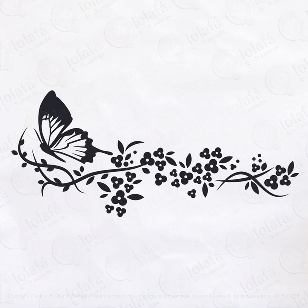 Adesivo Borboletas Floral Mod:95