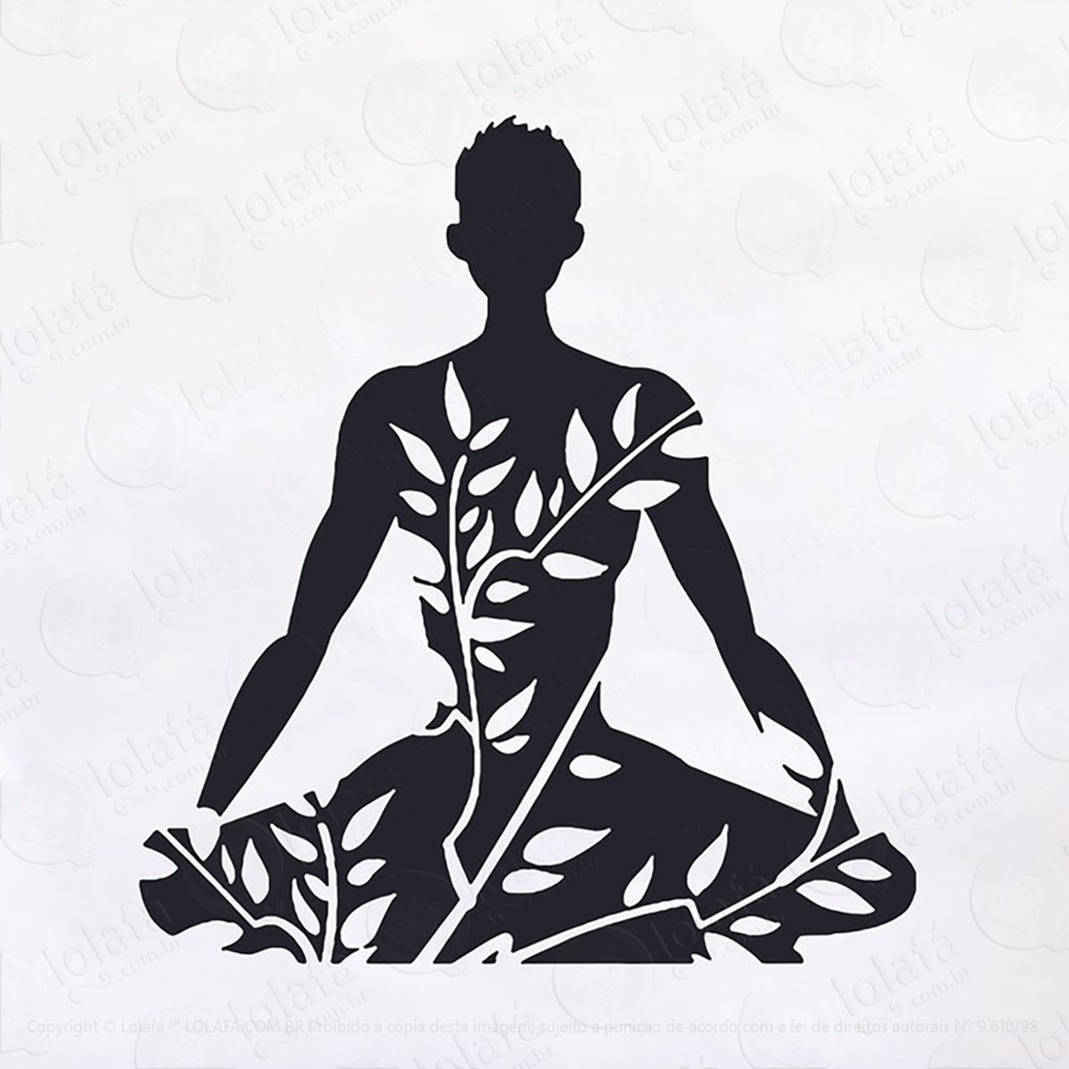 Adesivo Meditação Yoga Posição Mod:102