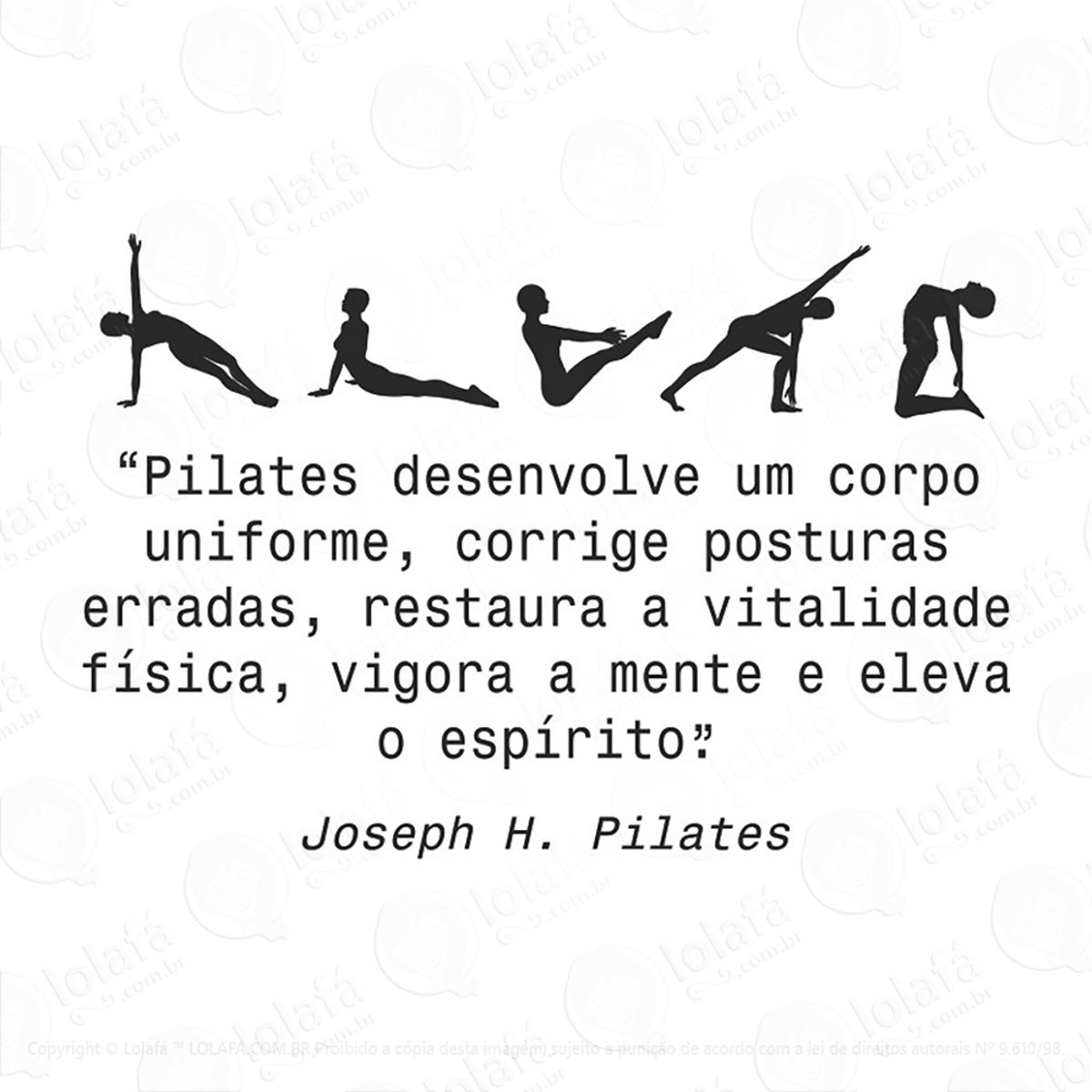Adesivo Pilates Frases Posições Mod:106