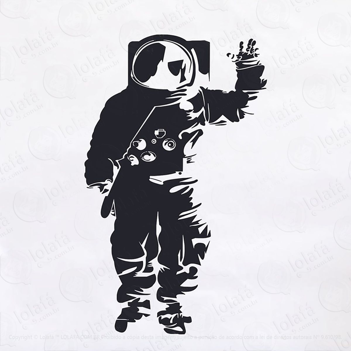 Adesivo Astronauta Decorativo De Parede Mod:130