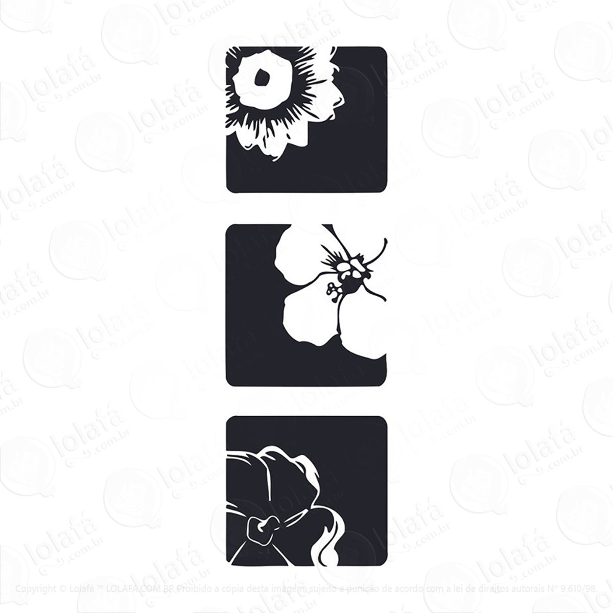 Adesivo Flores Quadros Mod:142
