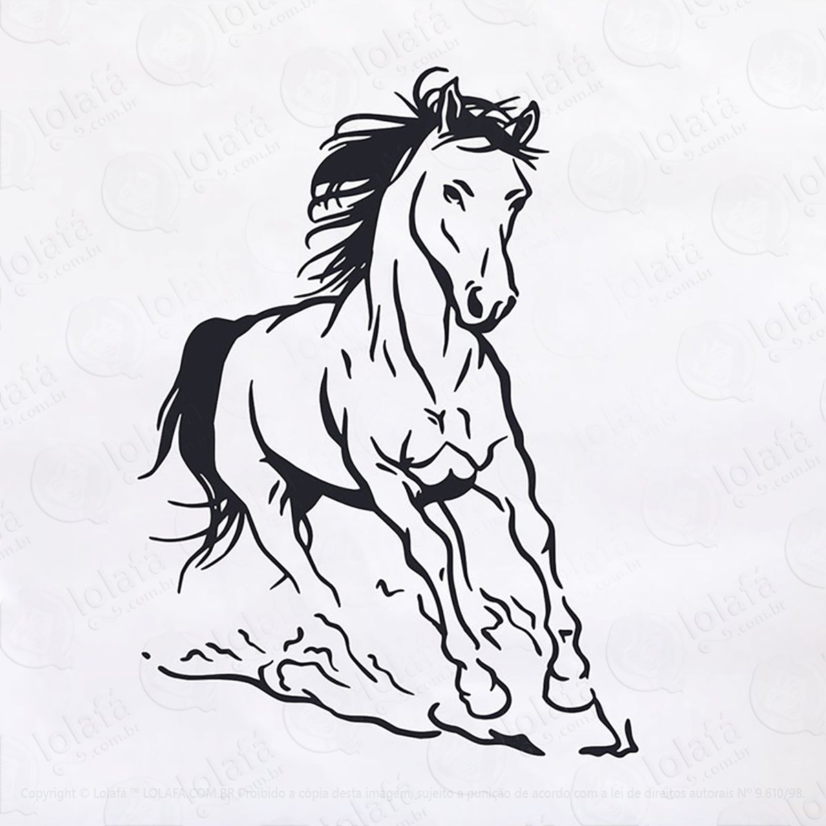 Adesivo Cavalo Selvagem Correndo Mod:152
