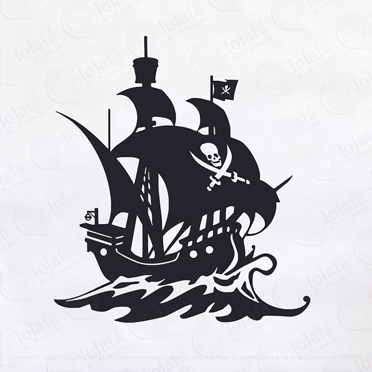 Adesivo Barco Pirata Mod:154