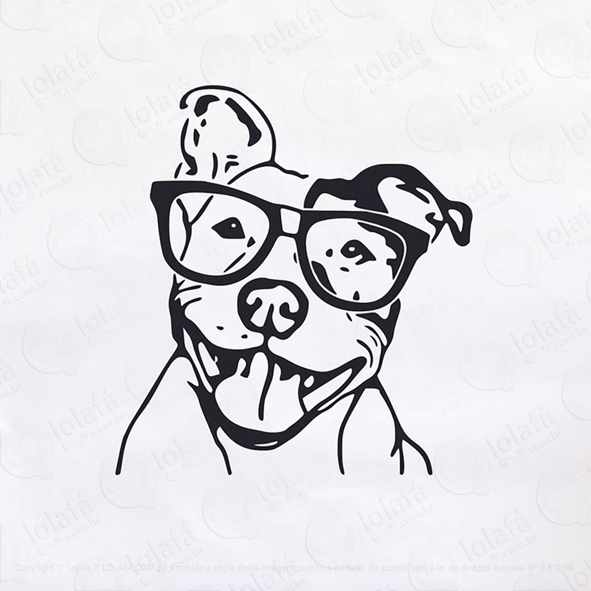Adesivo Cachorro De Óculos Mod:169