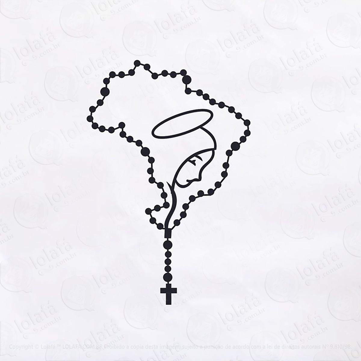 Adesivo Terço Nossa Senhora Mod:172