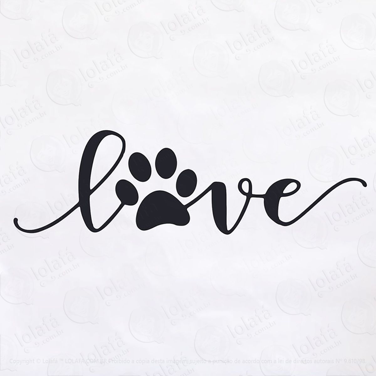 Adesivo Love Patinhas Mod:174