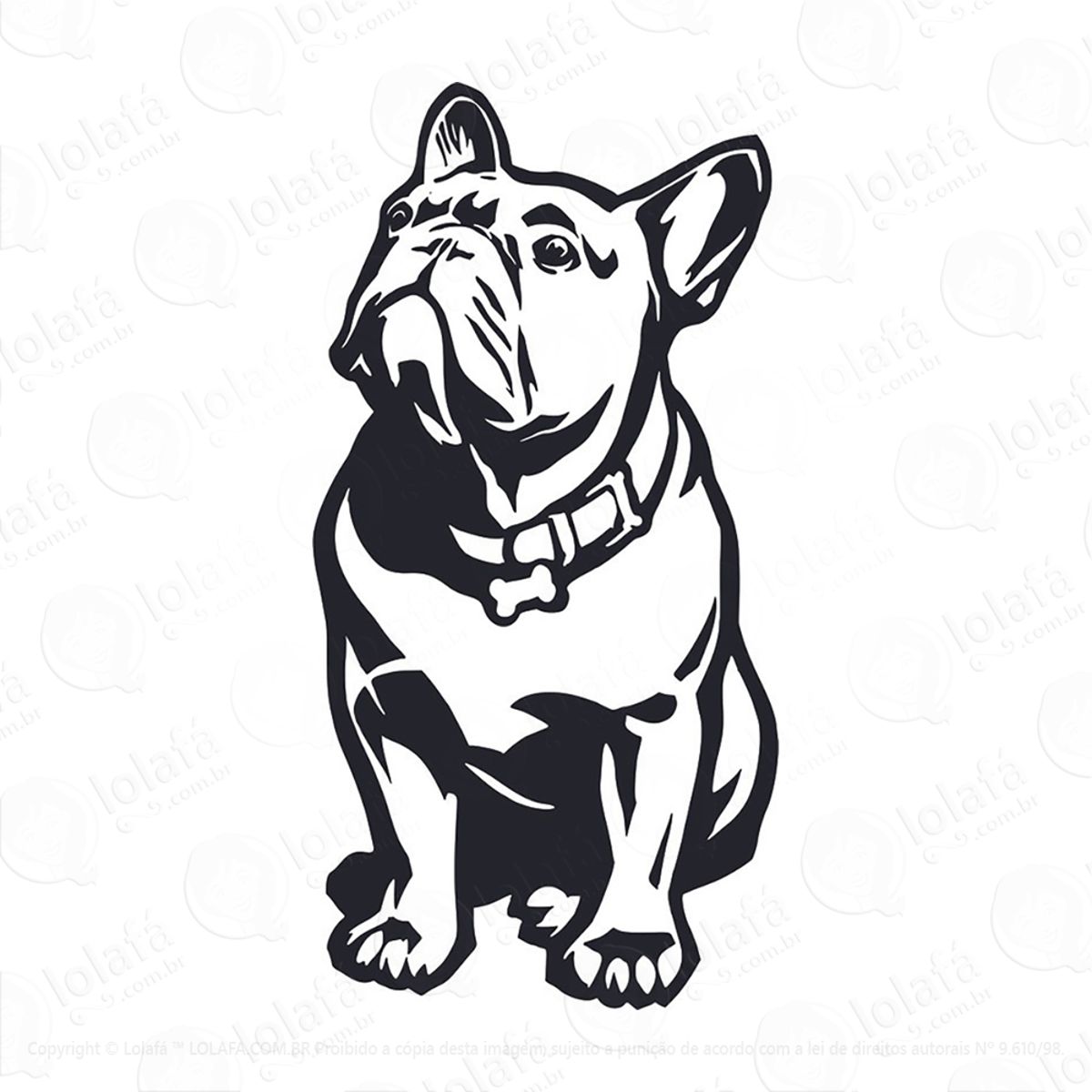 Adesivo Cachorro Bulldog Mod:175
