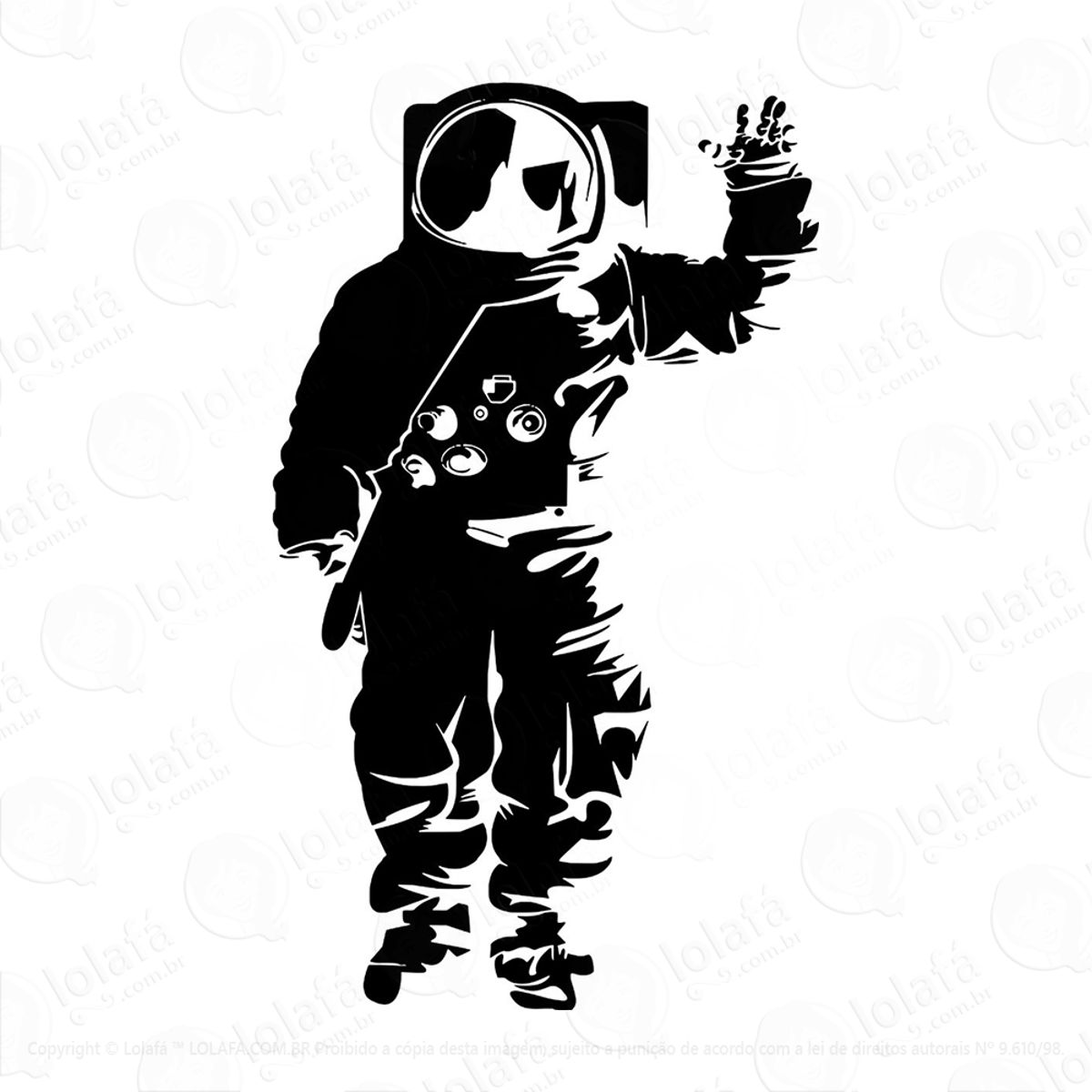 Adesivo Decorativo Astronauta No Espaço Mod:188