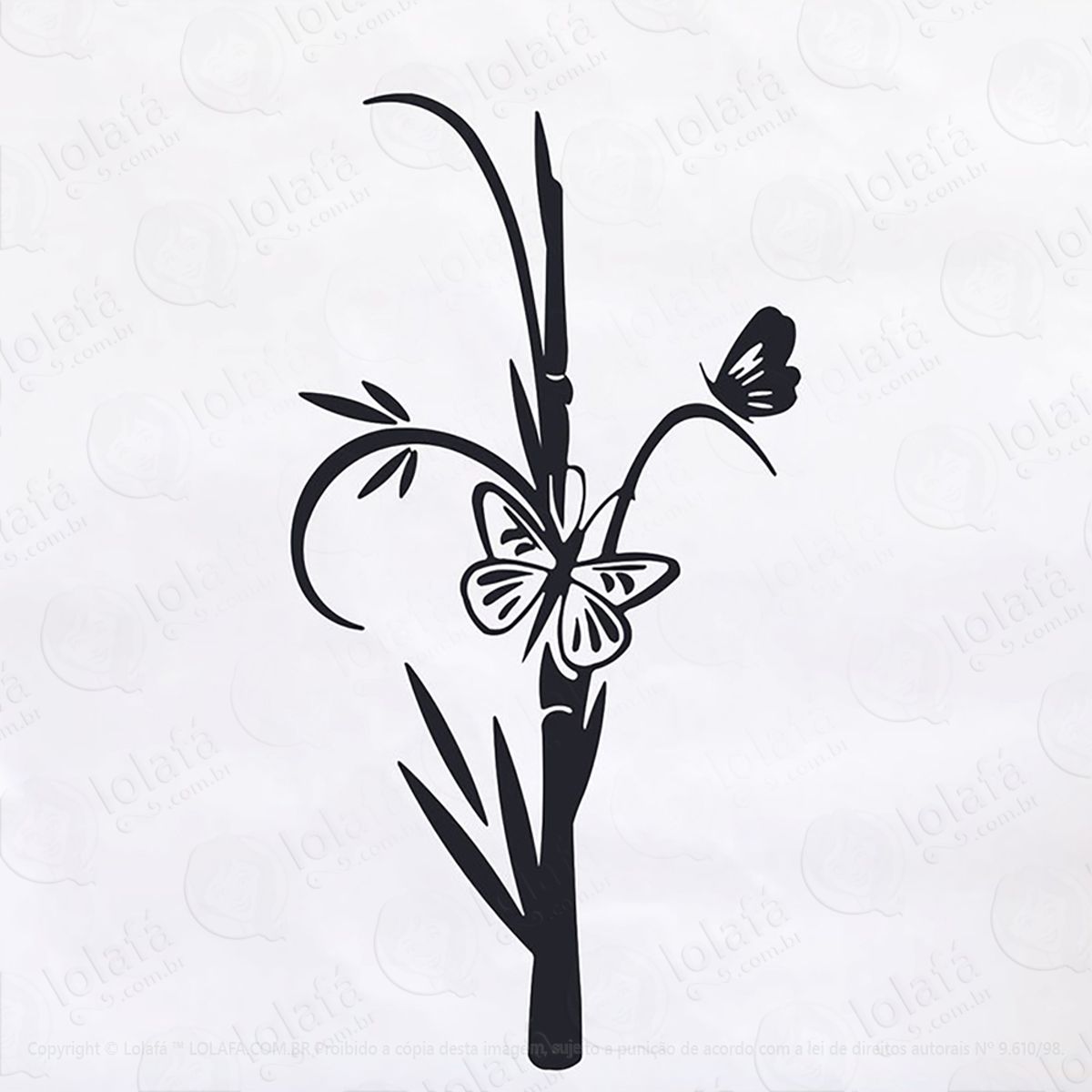 Adesivo Bambu Borboleta Mod:193