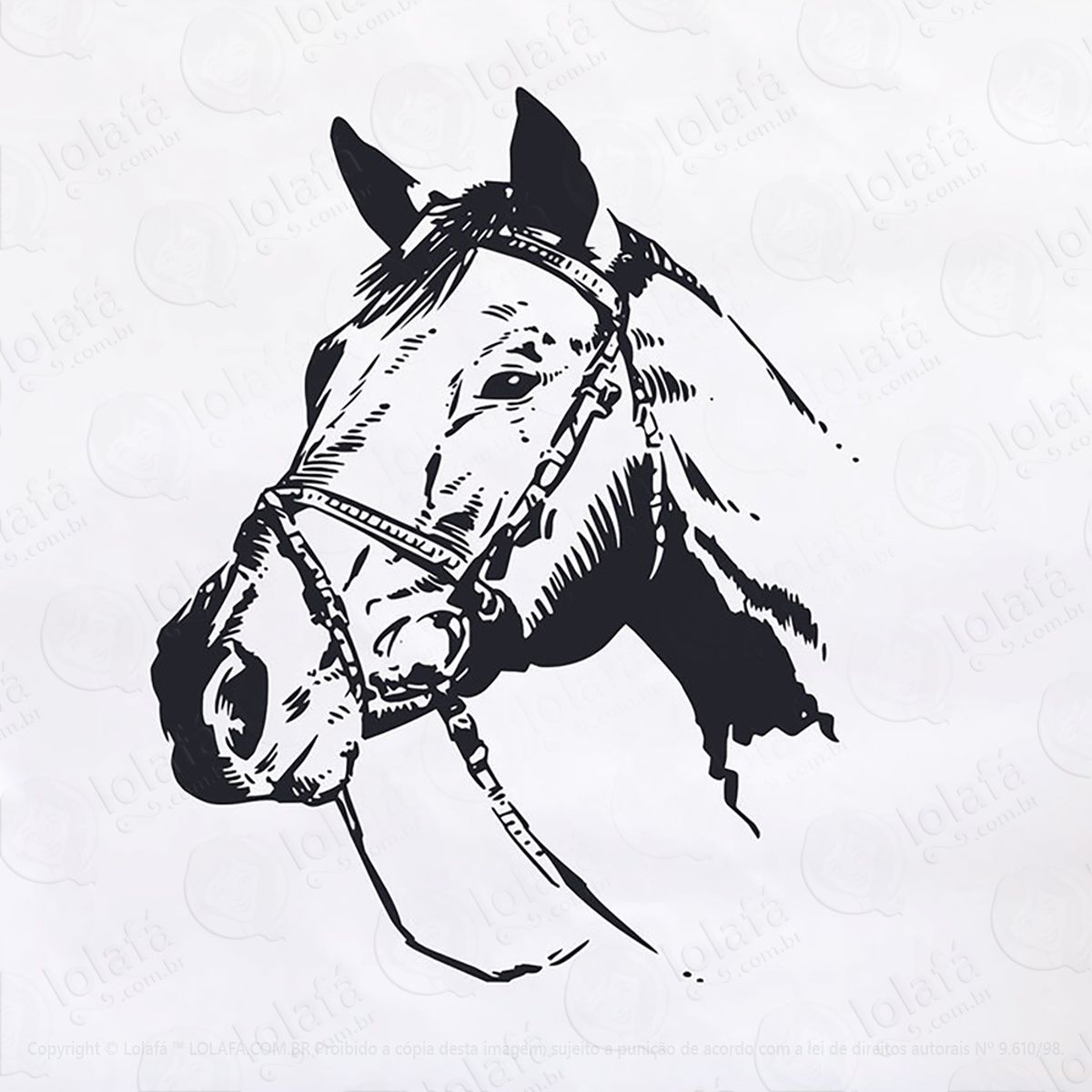Adesivo Cabeça De Cavalo Mod:220