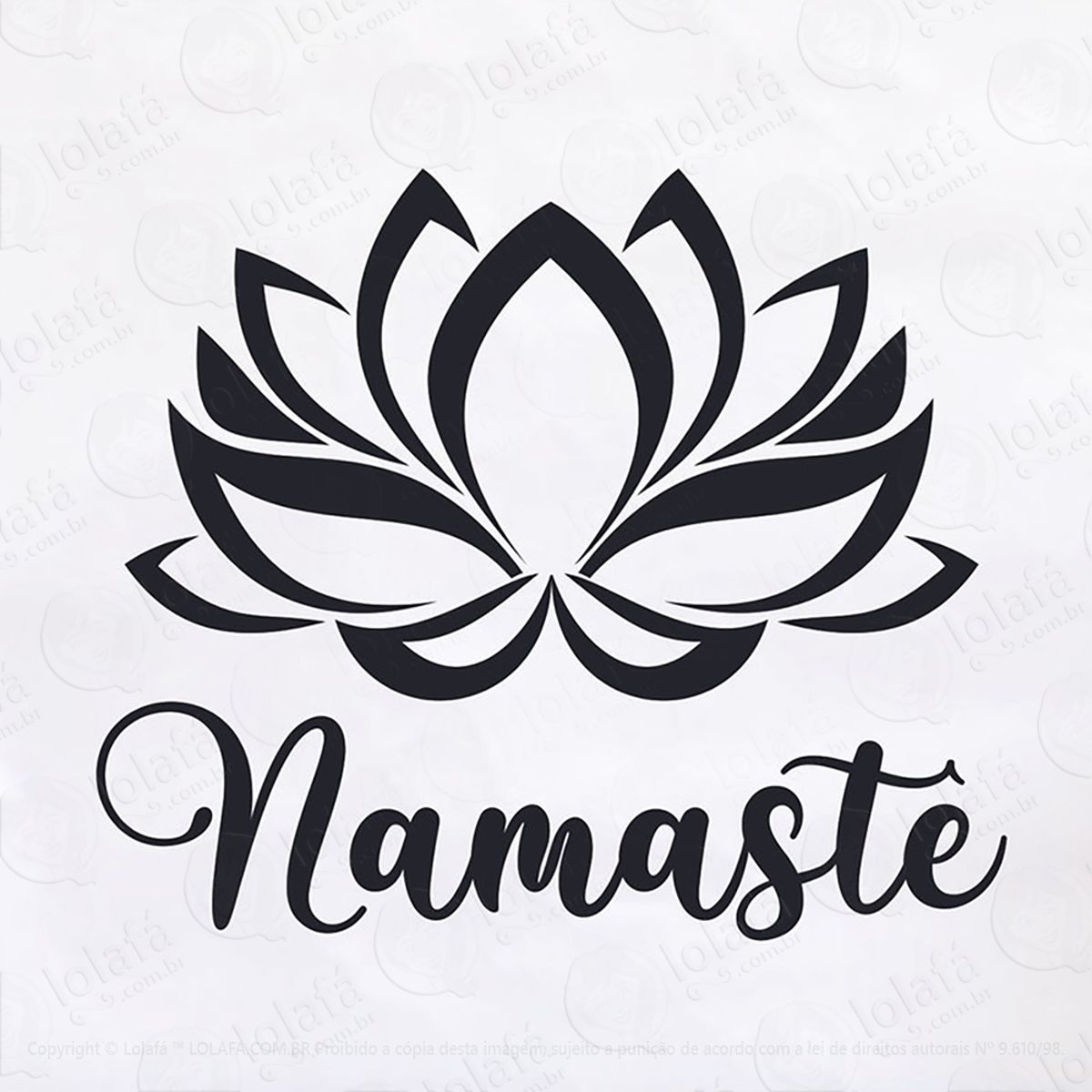 Adesivo Namastê Flor De Lotus Mod:224