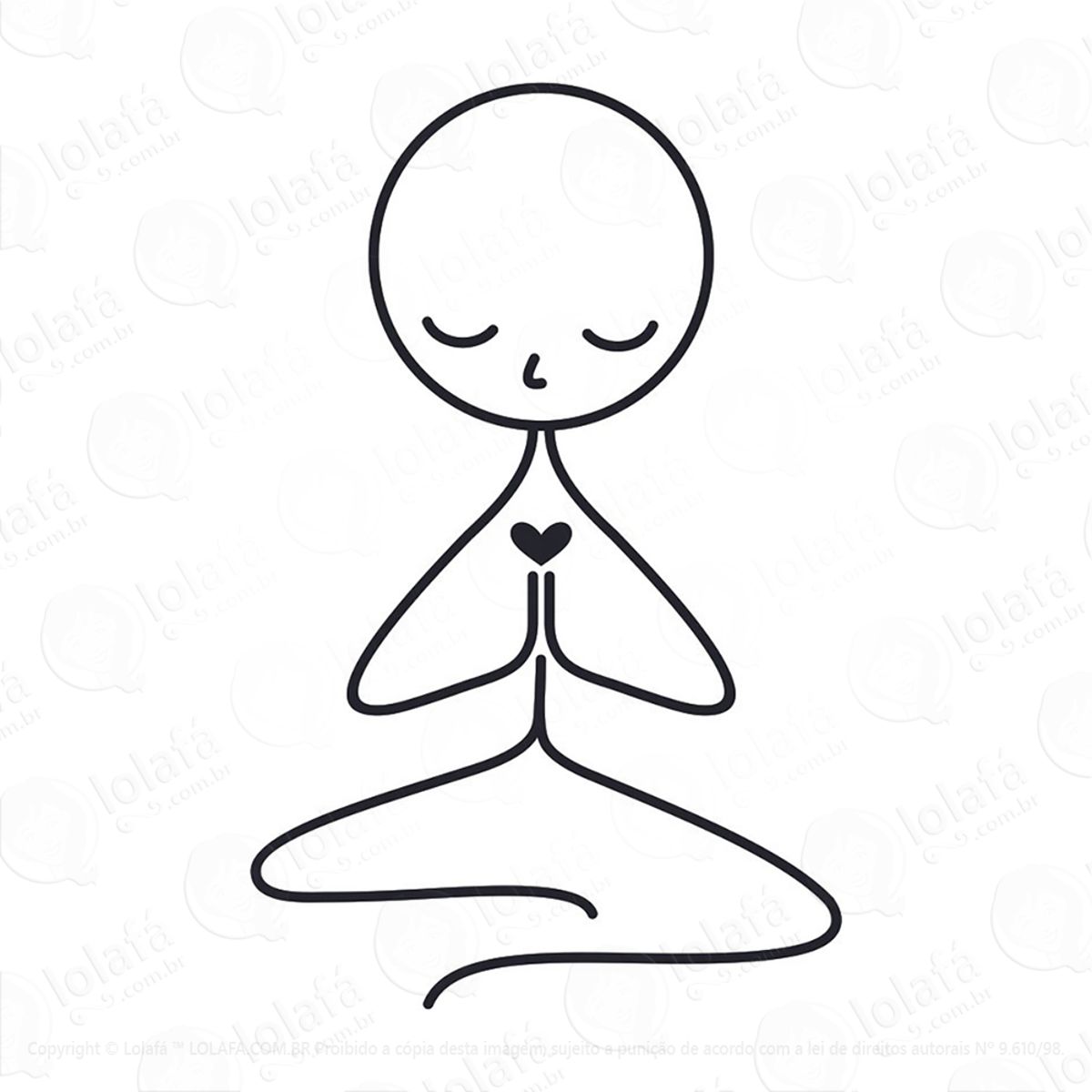 Adesivo Yoga Zen Meditação Mod:239