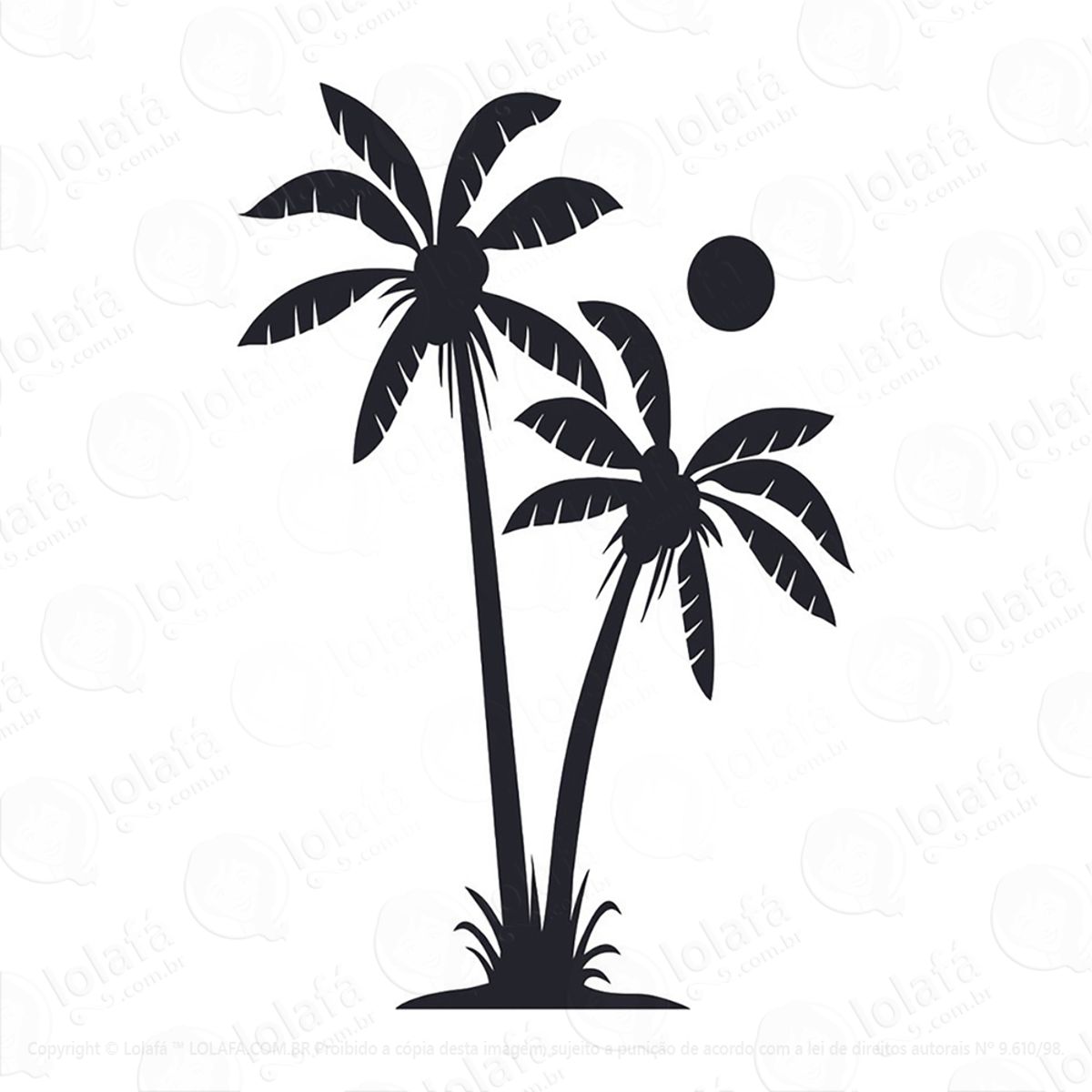 Adesivo Coqueiro Paisagem Mod:240