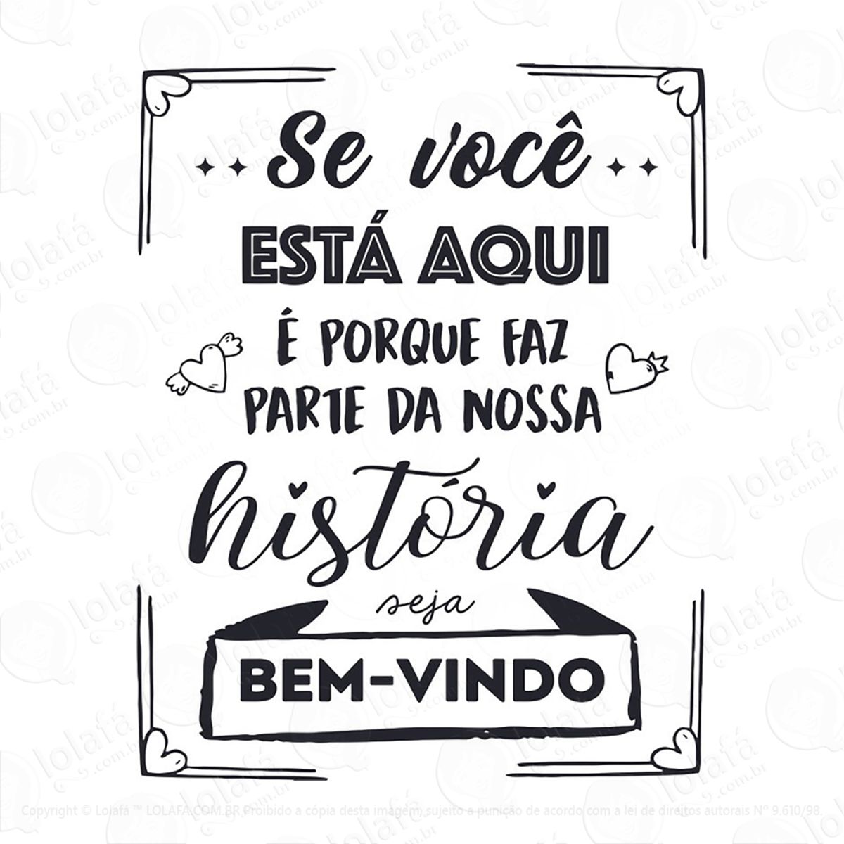 Adesivo Frase Bem Vindo Mod:241