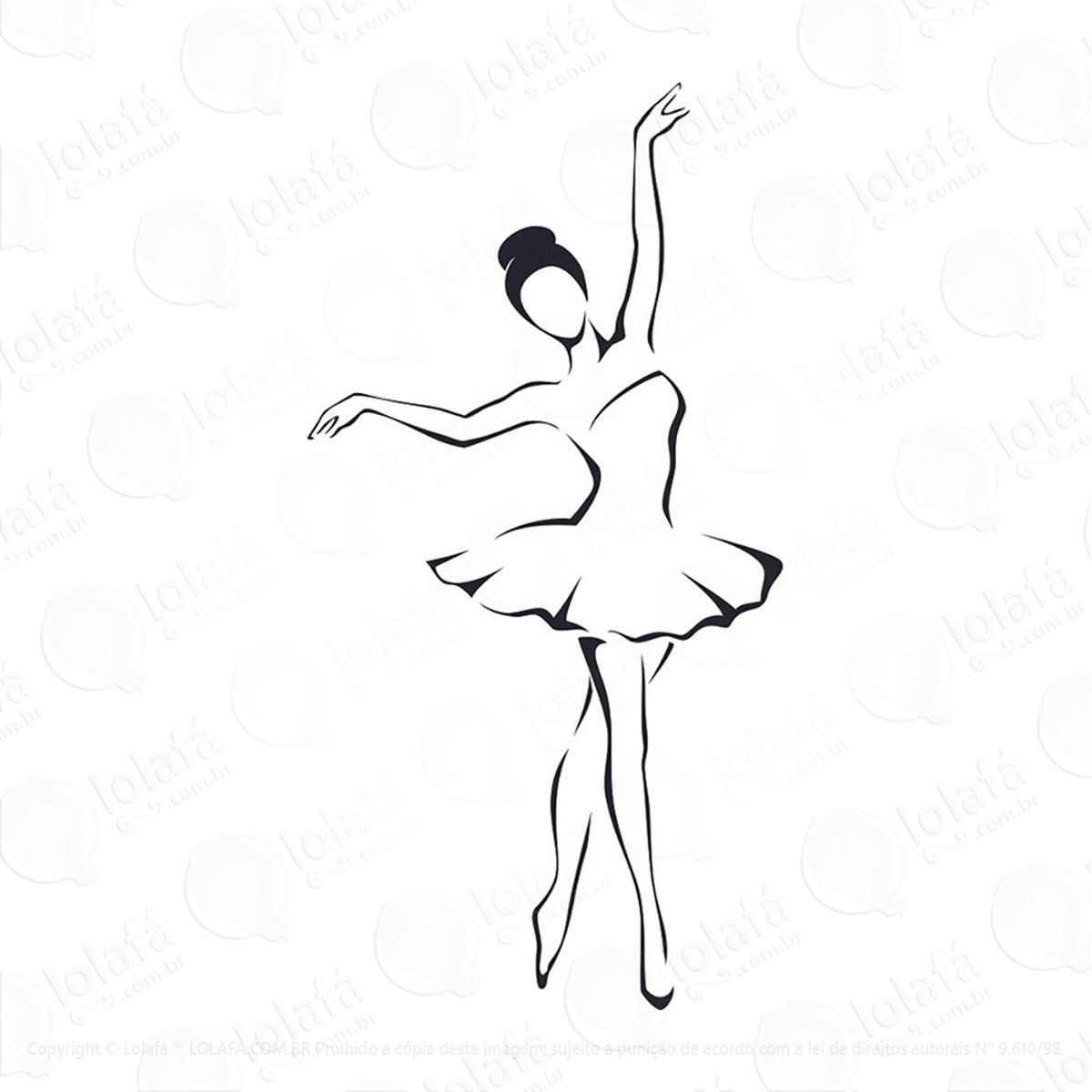 Adesivo Ballet Bailarina Mod:243