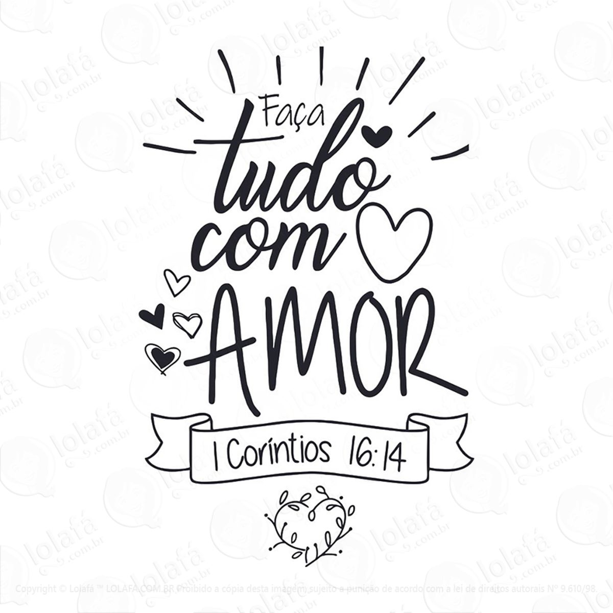 Adesivo Frase Biblica Mod:244