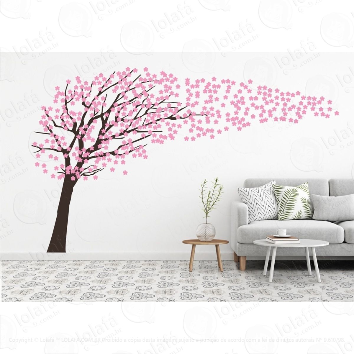 Adesivos Decorativos De Parede - Arvore Cerejeira Gigante Mod:614