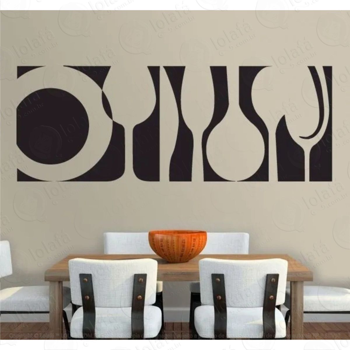 Adesivo Decorativo De Parede Sala De Jantar Cozinha Taça Mod:621