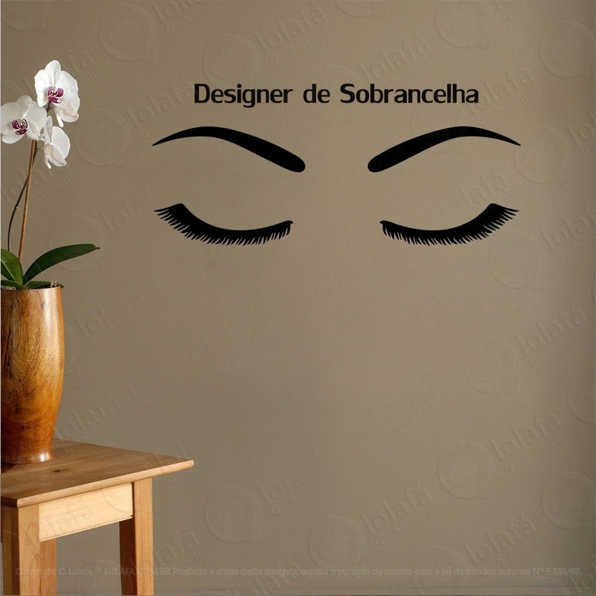 Adesivo De Parede Profissões Designer De Sobrancelha Mod:651