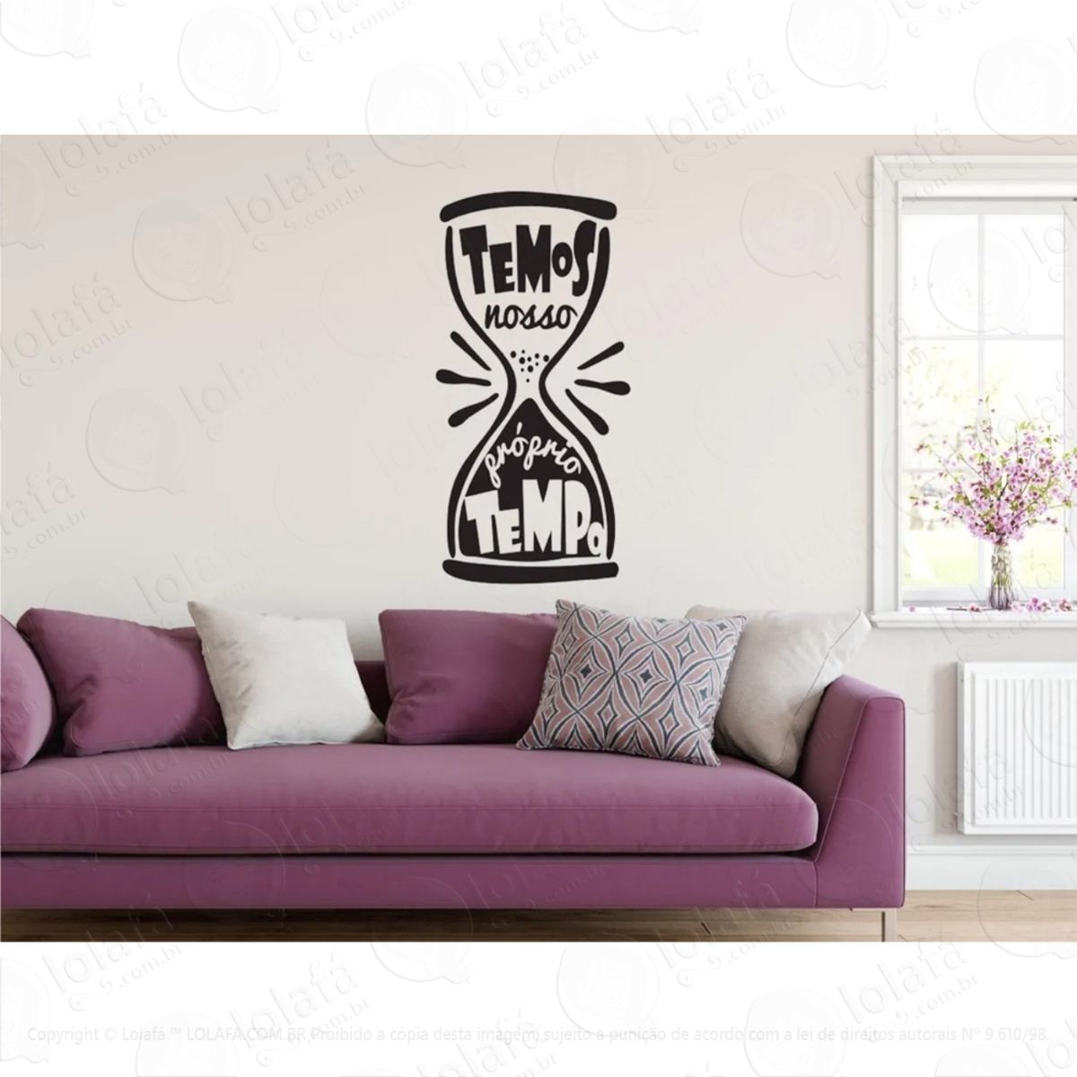 Adesivo Decorativo Frase Temos Nosso Próprio Tempo Mod:653
