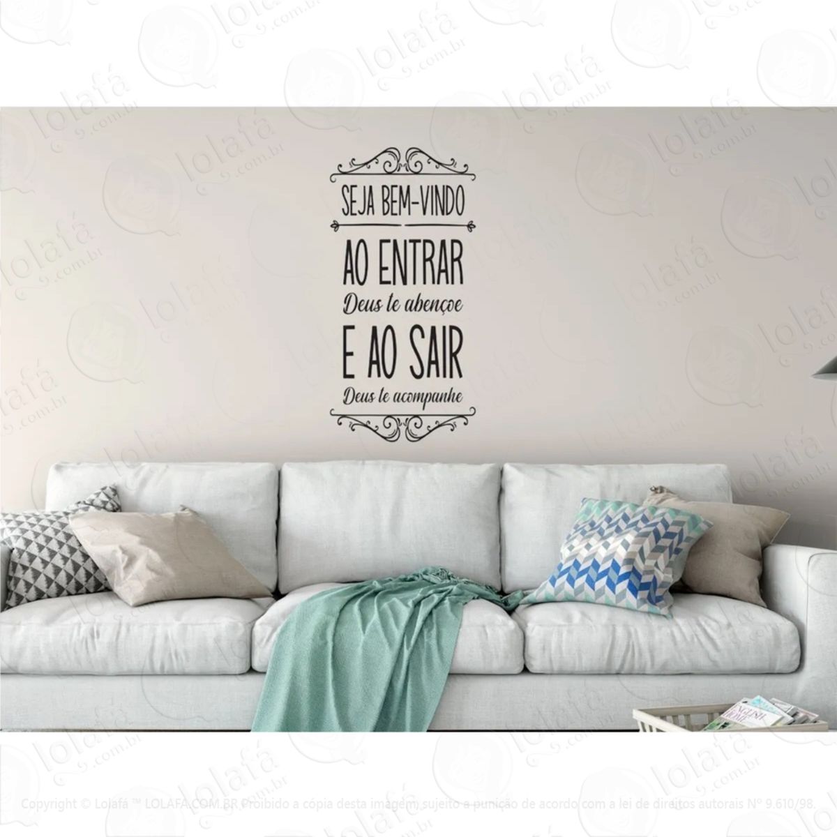Adesivo Decorativo Frase Seja Bem-vindo Deus Te Abençoe Mod:668