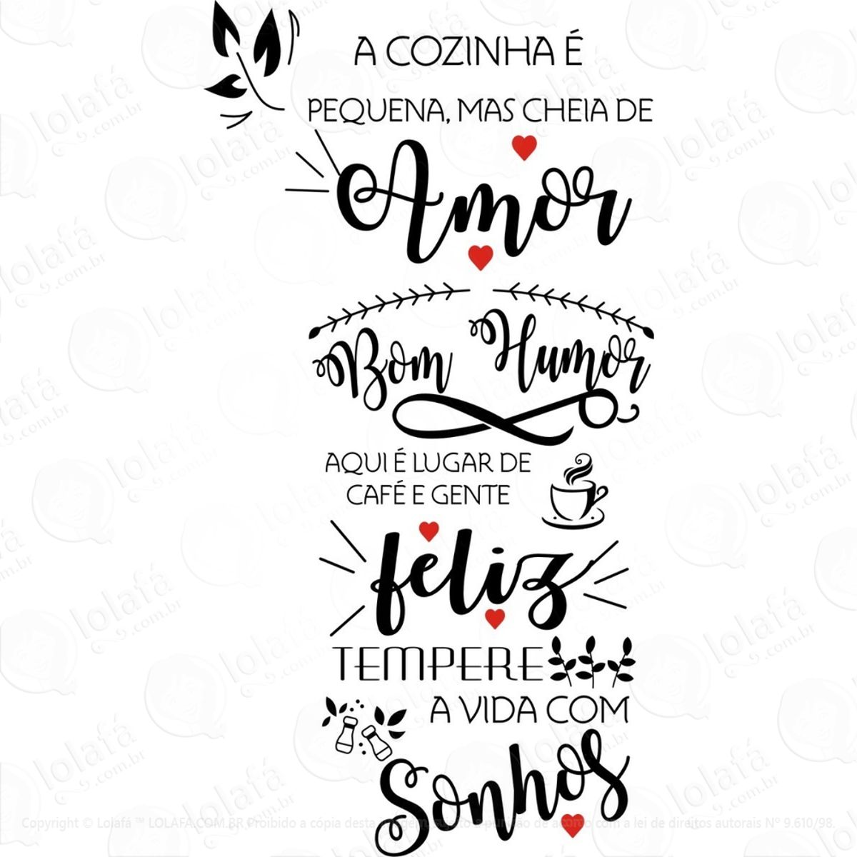Adesivo Decorativo De Parede Frase Bom Humor Mod:669