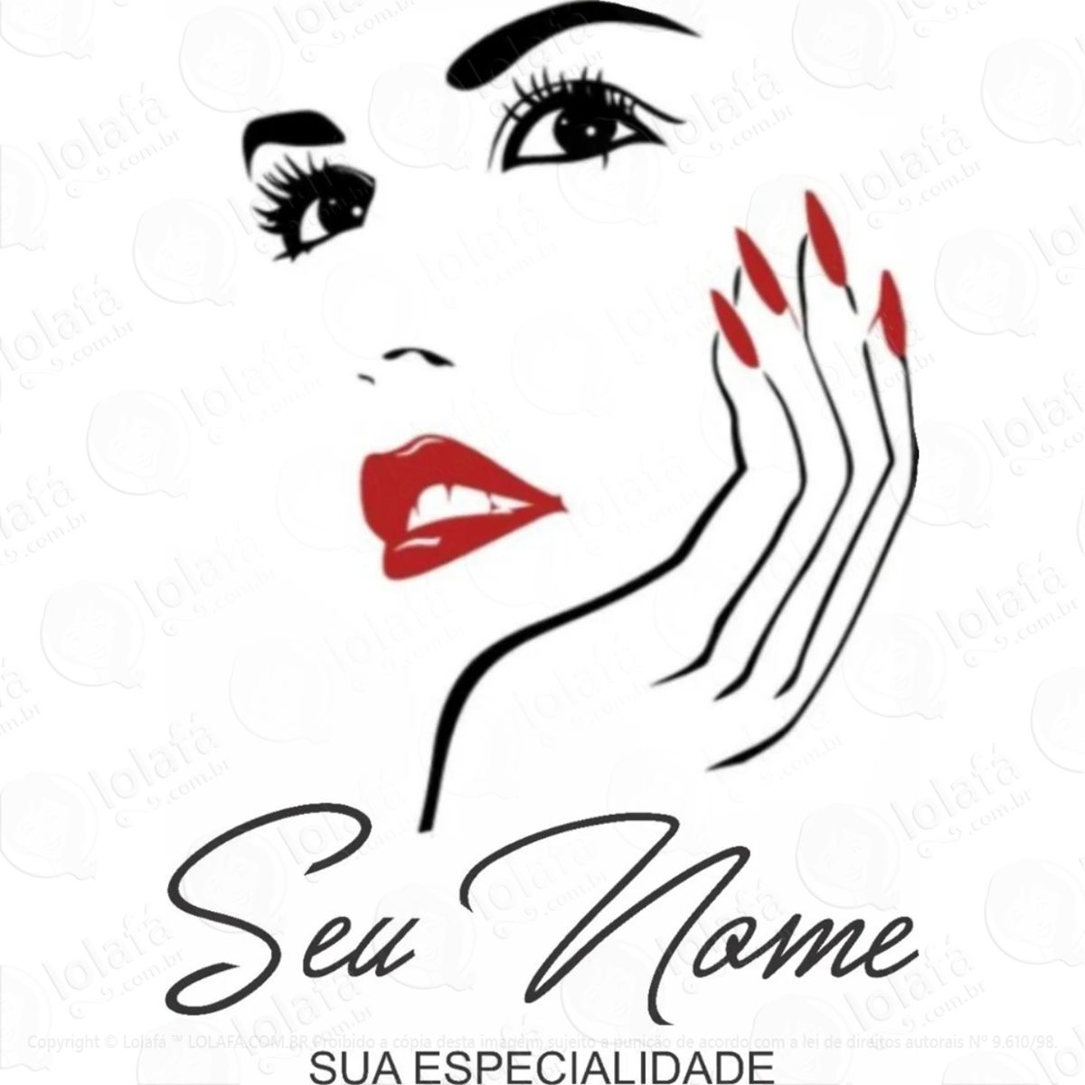 Adesivo De Parede Esmalteria Salão De Beleza Maquiagem Lash Mod:675